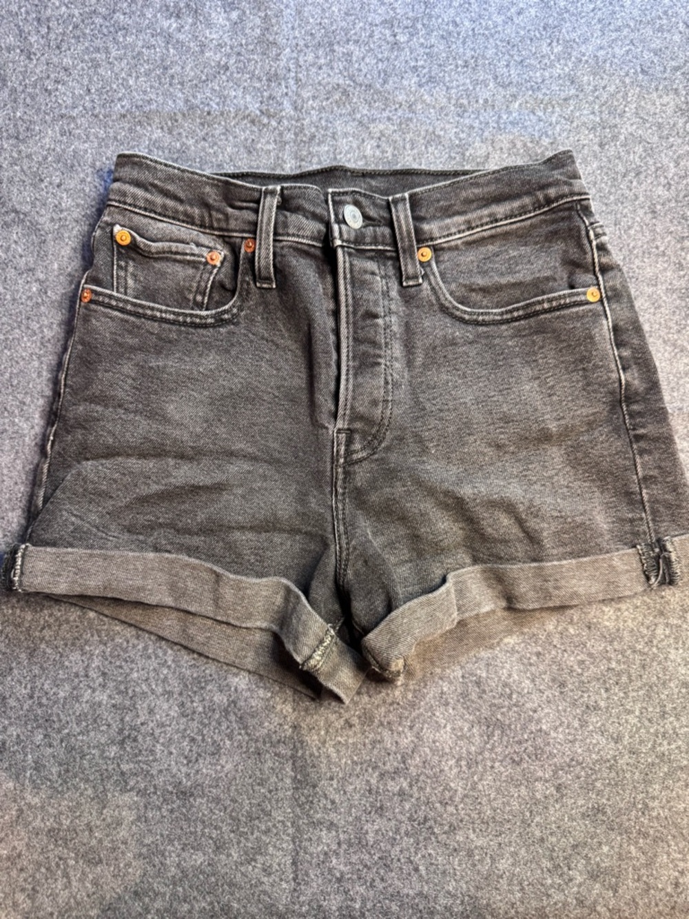 Levi's Black Button Fly Shorts